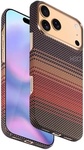 Alternative view of - 17 Pro Max ile uyumlu Kılıf Şarjlı Karbon Fiber Ruaha ArmorAir Kesik Kenarlı Kevlar Kapak