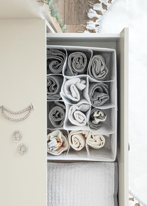 12 Bölmeli Çekmece Düzenleyici Organizer – Çorap, Iç Çamaşırı ve Takı Düzenleyici Kutusu-31x25x12 cm