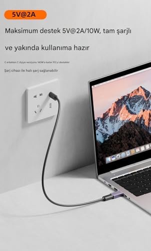 Alternative view of USB to Type-C Data Blocker - Veri Engelleyici Mor OTGBU