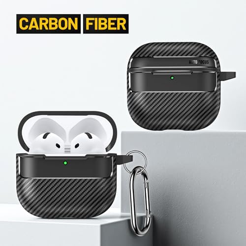 AirPods 4. Nesil Uyumlu Karbon Fiber Hybrid Polymer Technology Premium Kulaklık Kılıfı (Siyah)