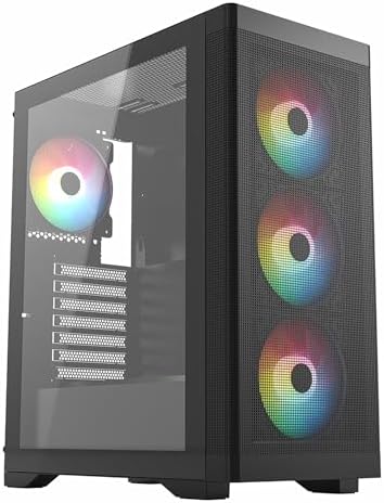 Alternative view of FC-9480G 600W 80+ Bronze 4x120mm RGB Fan Temperli Cam Mesh USB 3.0 ATX Mid-Tower Gaming (Oyuncu) Kasa