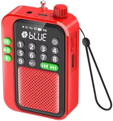 C9 Bluetooth Şarjlı Radyo USB & TF Kart Okuyucu Deprem Çantasına Uygun FM Radyo (Kırmızı)