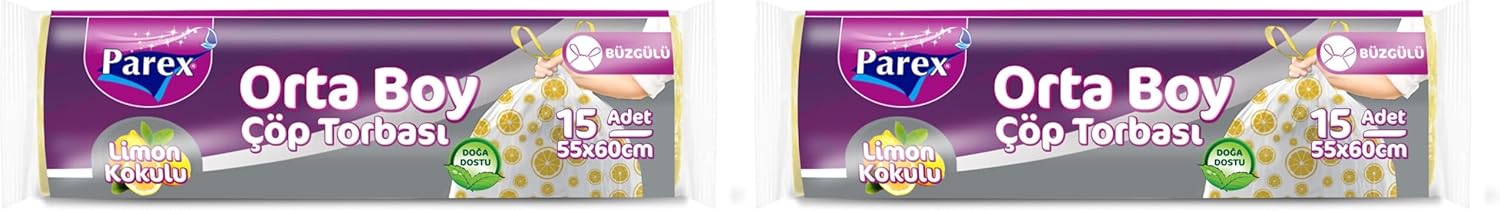 Alternative view of Büzgülü Çöp Torbası Limon Kokulu Orta Boy (2 paketi)