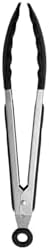 Alternative view of Silikon Uçlu Metal Maşa, 23 cm, Siyah, BPA, Yanmaz Yapışmaz Kaplama, Ergonomik Tasarım, Mutfak ve Mangal İçin