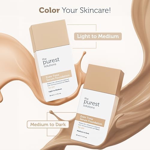The Purest Solutions Cilt Tonu Eşitleyici & Leke Karşıtı Serum Fondöten SPF 50, 30 Mililitre – Açık/Orta Ton
