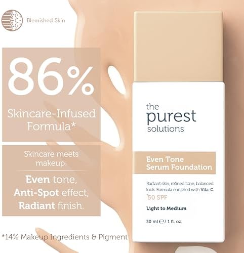 Alternative view of The Purest Solutions Cilt Tonu Eşitleyici & Leke Karşıtı Serum Fondöten SPF 50, 30 Mililitre – Açık/Orta Ton