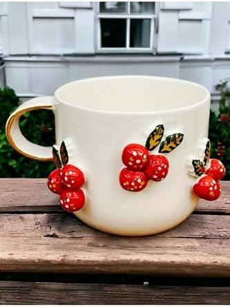 Wonders 24 Ayar Altın Detaylı Kokina Kabartmalı El Yapımı Mug Cochina Christmas 300 ml