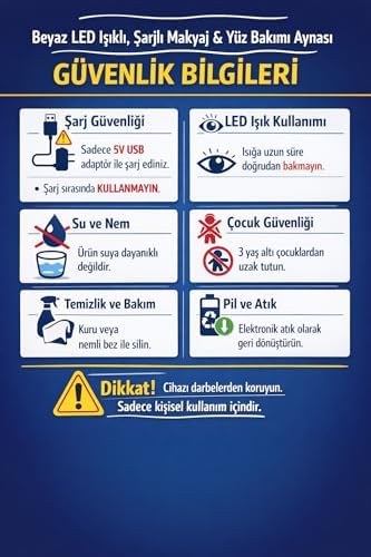 Alternative view of Beyaz Led Işıklı Makyaj & Yüz Bakımı Aynası