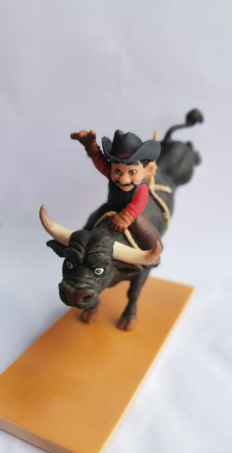 3d Boğa Rodeocusu Figürü