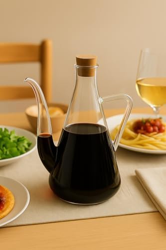 Alternative view of Cam Yağdanlık 500 ml – Dayanıklı Borosilikat Zeytinyağı ve Sirkelik 1 Adet
