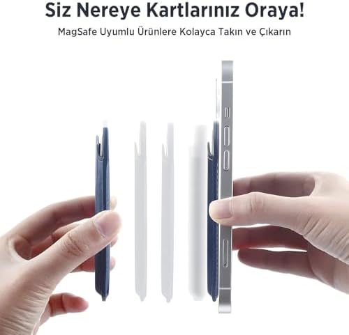 Alternative view of Bix TMW1 MagSafe Deri Kartlık Manyetik Telefon Cüzdanı Karbon Siyahı