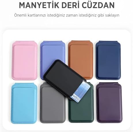 Alternative view of Bix TMW2 MagSafe Manyetik Deri Kartlık Katlanabilir Standlı Cüzdan Mavi