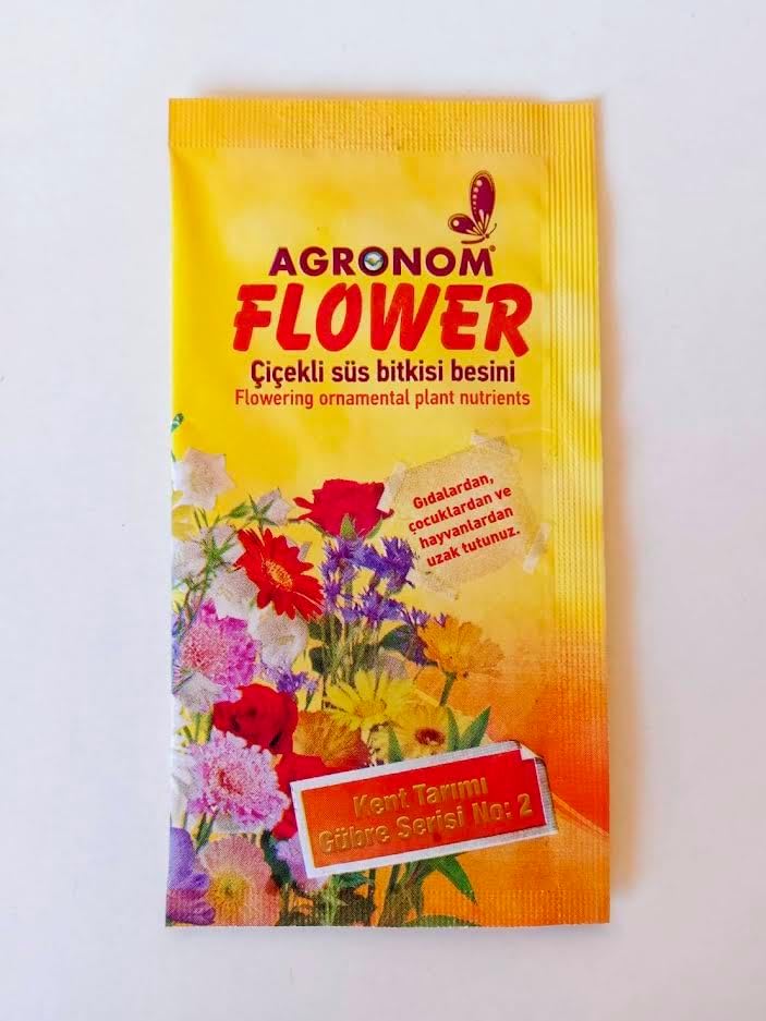 AGRONOM FLOWER Çiçekli Süs Bitkisi Besini, Toz Form, Parlak Renk ve Güçlü Gelişim için Özel Besin Paketi
