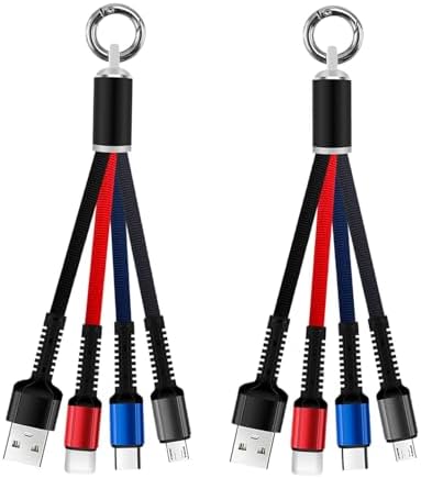 Alternative view of 3 in 1 Işıklı Anahtarlık Şarj Kablosu, USB-A Girişli Micro USB, Type-C ve Uyumlu Taşınabilir Kablo, Powerbank ve Araç Şarjı için Kompakt Acil Durum Şarj Aparatı