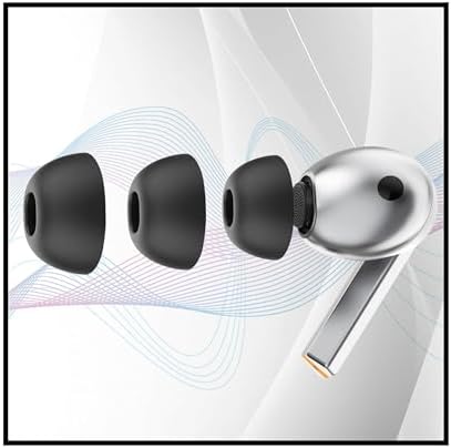 Alternative view of Galaxy Buds3 Pro Uyumlu Üç Boyut Premium Yedek Silikon Kulaklık Uçları (S, M, L) (Siyah)
