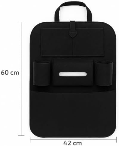 Alternative view of 2'li Araba Koltuk Arkası Düzenleyici – Su Geçirmez Deri Görünümlü Organizer, Çok Cepli Saklama Çantası, Tablet, Şişe, Doku Kutusu ve Oyuncak Tutucu, Evrensel Araç İçin