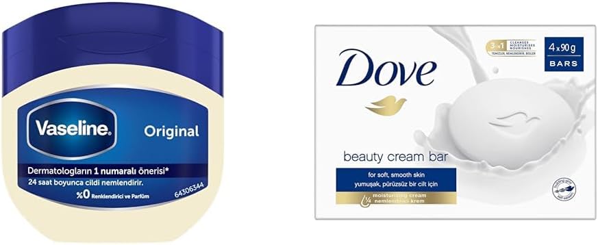 Nemlendirici Jel Original 100 ml + Dove Beauty Cream Bar Katı Güzellik Sabunu Original Nemlendirici Etkili, 4x90 g