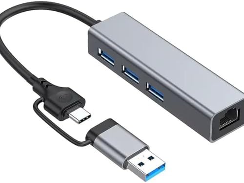 Gigabit Type-C To Ethernet Çift Uçlu USB-A to Çevirici Kablolu İnternet Dönüştürücü 100 Mbps Uyumlu Notebook İle Uyumlu Tak Çalıştır USB-C To LAN Adaptörü Tip-C | HC72Q