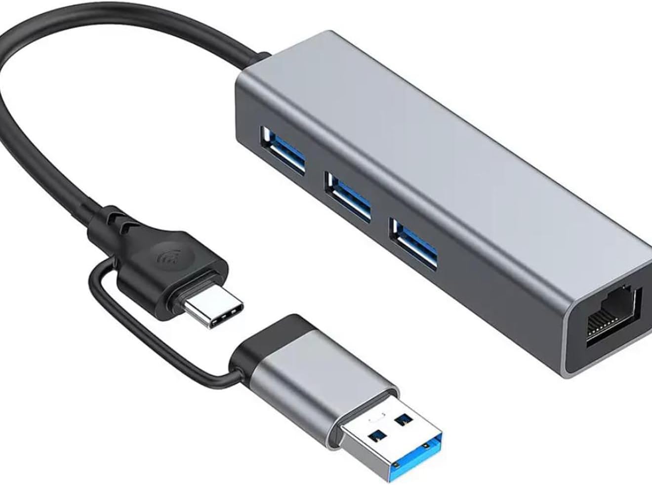 Alternative view of Gigabit Type-C To Ethernet Çift Uçlu USB-A to Çevirici Kablolu İnternet Dönüştürücü 100 Mbps Uyumlu Notebook İle Uyumlu Tak Çalıştır USB-C To LAN Adaptörü Tip-C | HC72Q