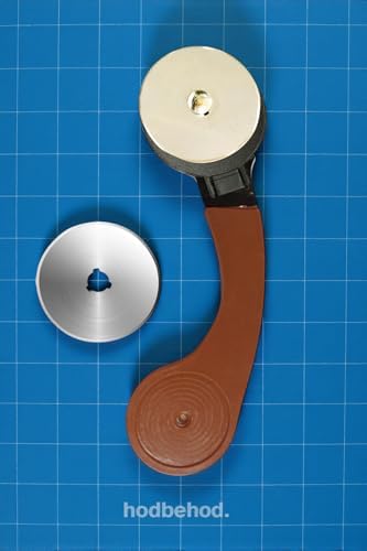 60 mm RS-60 Rulet Döner Kumaş Kesici – Patchwork, Kırkyama, Kağıt, Deri + 1 Adet Yedek Bıçak