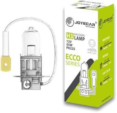 JOYECAR H3 Ampul, ECCO Serisi, 12V 55W,%60 Daha Fazla Işık, PK22s Soket