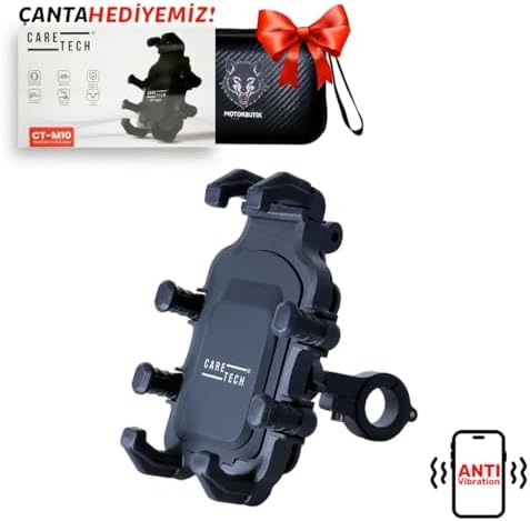 Alternative view of CT-M10 Telefon Tutucu Titreşim Önleyici Motosiklet Gidon Ayna Montajlı 8 Pençeli Sabitleme