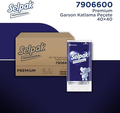 Selpak Professional Garkat Peçete, 40x40, Beyaz