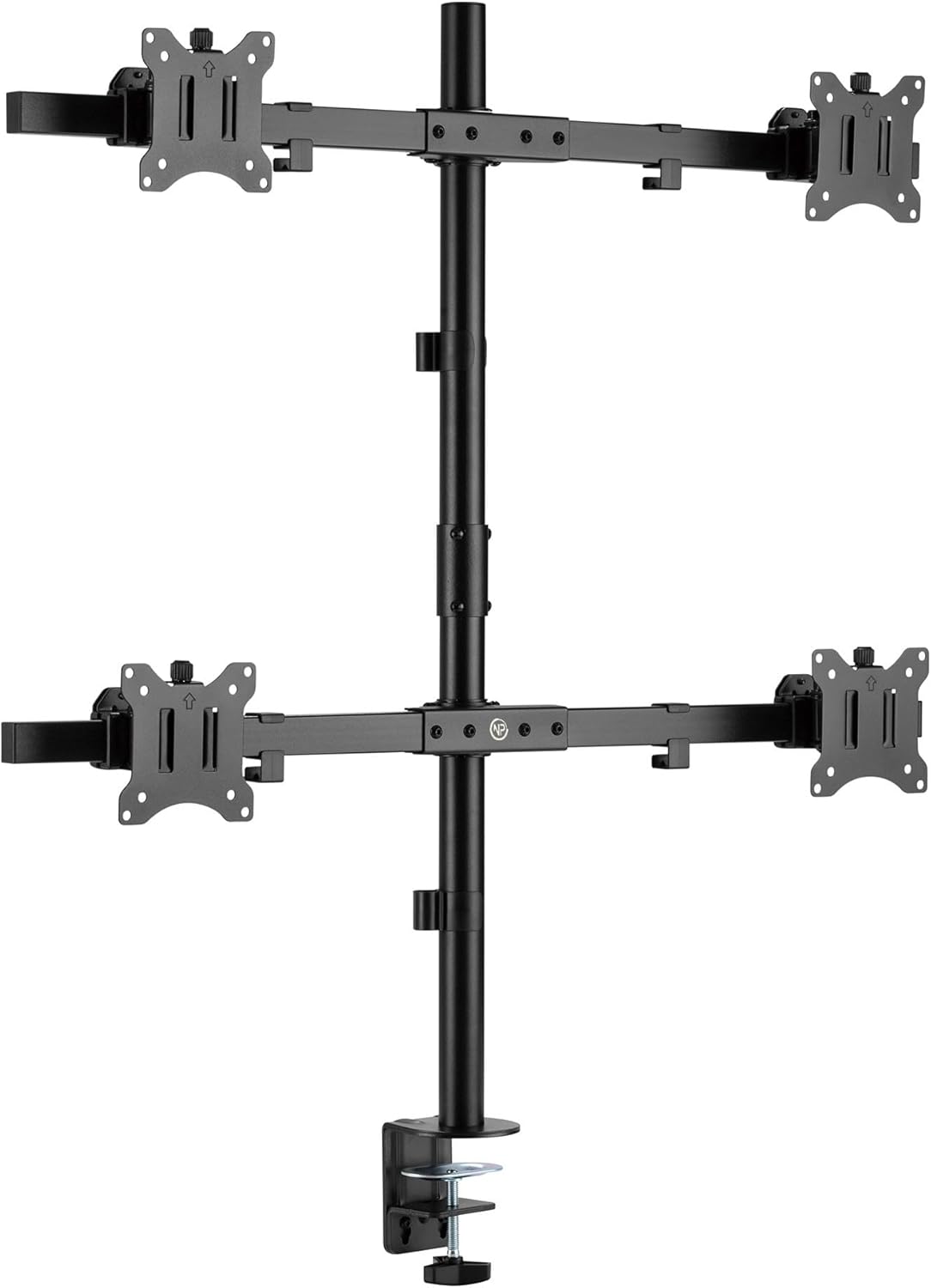 NPO STD5704B 17"-32" Dörtlü Monitör Standı, 2x2 Kurulum, Trader/Yazılımcı Monitör Kolu/Tutucu, 735mm Direk Yükseklik Ayarlı, VESA (4x7kg)