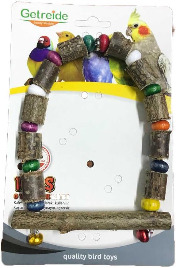 Doğal Paraket ve Papağan Salıncağı 15x12 cm