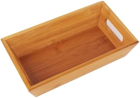Alternative view of Bambu Ekmek Sepeti ve Sunumluk (33x15x7 cm) | Doğal Ahşap Modern Meyve, Sebze ve Servis Sepeti | Antibakteriyel ve Şık Tezgah Üstü Düzenleyici