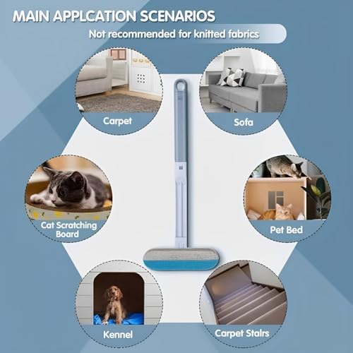 Alternative view of 4'ü 1 Arada Kedi Köpek Tüy Temizleme Sihirli Fırça Seti Çok Yüzeyli Temizlik Aparatı Cam, Koltuk, Halı Temizleyici Evcil Hayvan Tüy Toplama Fırçası
