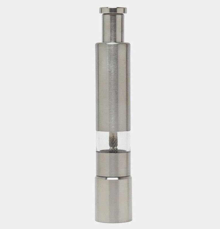 Alternative view of Paslanmaz Çelik Tek Elle Kullanılabilir Biber ve Tuz Değirmeni – Push Button Mekanizma, Ayarlanabilir Öğütme, Şeffaf Hazne, Dayanıklı Metal Gövde | MG600A