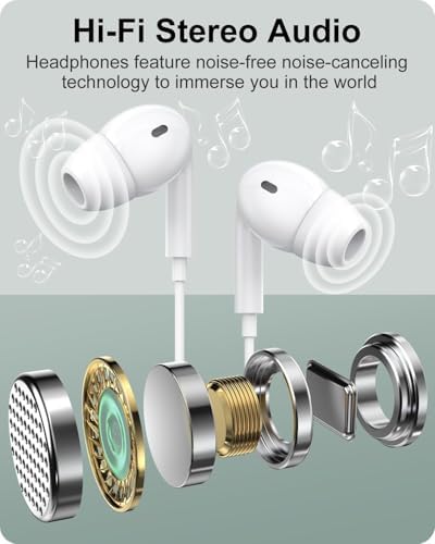 ® Type-C Kablolu Kulaklık – Mikrofonlu, 45° Ergonomik Tasarım, Hi-Fi Ses, Bas Güçlü, Tüm Type-C Telefonlarla Uyumlu (Silikonlu)