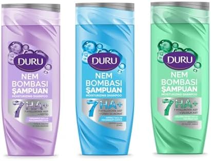 Nem Bombası 7HA+ Şampuan, Hyaluronik Asit ve Peptid İçeren, Yıpranmış, Yağlı ve Kepekli Saçlar İçin Nemlendirici Set, 400ml x 3 Adet