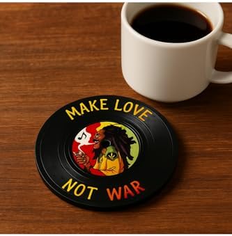 Bob Not War Bardak Altlığı Retro Rasta Dekoratif Hediye, bmar091204