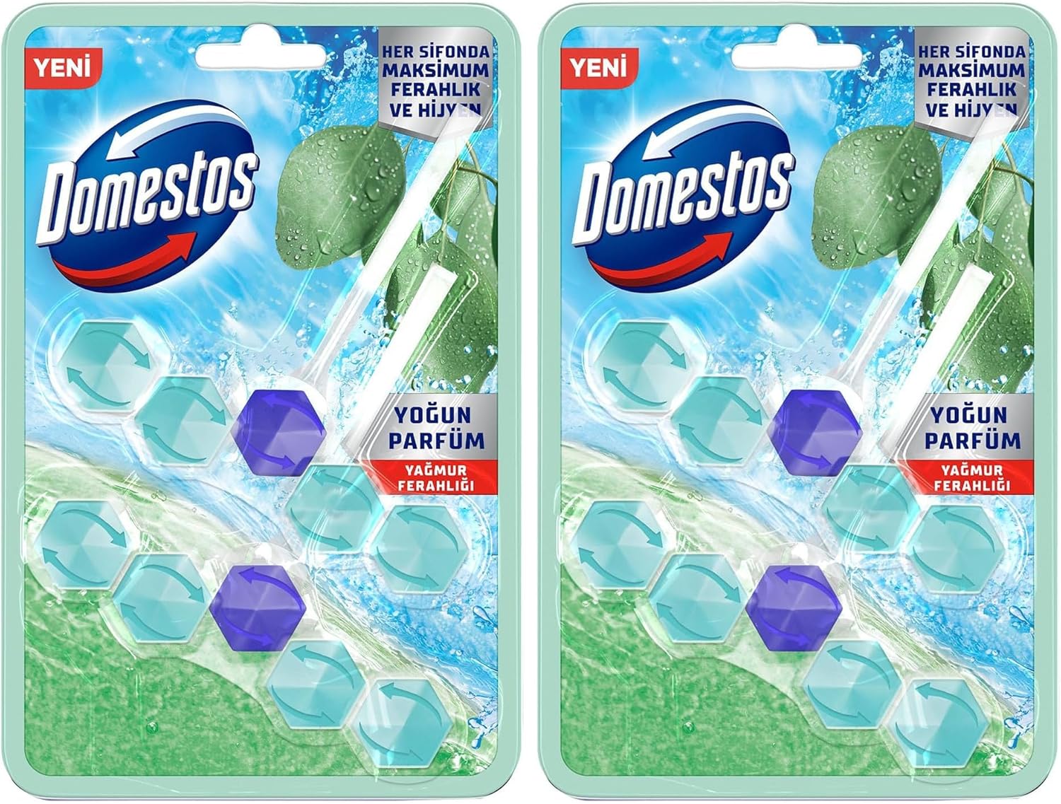 Alternative view of Domestos Tuvalet Bloğu Yağmur Ferahlığı 100 Gram (2 paketi)