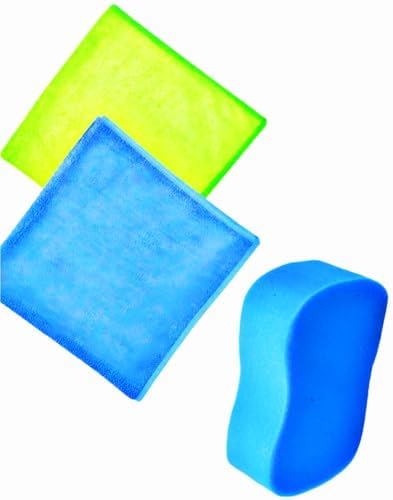 3’lü Araç Temizlik ve Detay Bakım Seti, 2’li Mikrofiber Bez + Araç Yıkama Süngeri, Çizmez, İz Bırakmaz, Profesyonel Oto Bakım, Car Detailing Set