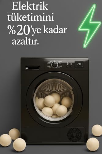 Alternative view of Yün Çamaşır Kurutma Makinesi Topu – 3 Adet XL Boy%100 Organik Doğal Yün, Kırışık Önleyici ve Enerji Tasarrufu Sağlayan Kurutma Topu, Tekrar Kullanılabilir Orijinal Yün Top Seti