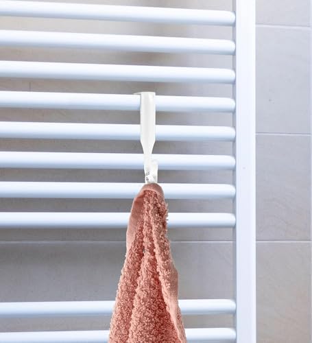Alternative view of 12 Adet Çok Amaçlı Askı – Kapı Arkası, Dolap, Çekmece ve Havlupan Uyumlu, Mutfak ve Banyo İçin Pratik Plastik Askı, Kalorifer Peteğine Asılabilir Seti
