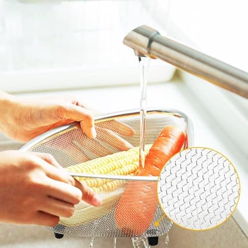 Paslanmaz Çelik Ayaklı Lavabo İçi Çöp Süzgeci – 18x13x10 cm Hijyenik ve Pratik Gider Filtresi, Bulaşık Süngeri ve Tel Organizerli Lavabo Atık Süzgeci