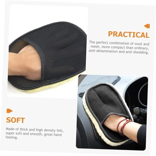 Alternative view of Premium Yün Araba Yıkama ve Polisaj Eldiveni, Ultra Yumuşak Peluş Çizik Bırakmayan Araç Yıkama, Cila Parlatma Eldiveni, Ergonomik Tutuş, Profesyonel Oto Bakım İçin