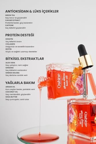 Alternative view of OSHİNE Saç Bakım Yağı 50 ml – Cansız ve Mat Saçlar İçin Nem ve Parlaklık Desteği, Besleyici Bakım