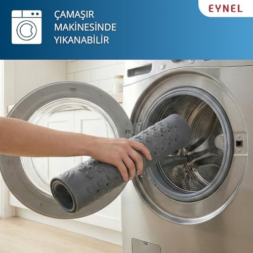Alternative view of Vantuzlu Banyo ve Duş Kaydırmazı Duşa Kabin Küvet İçi Vantuzlu Banyo Paspası (35x69 cm) (Gri)