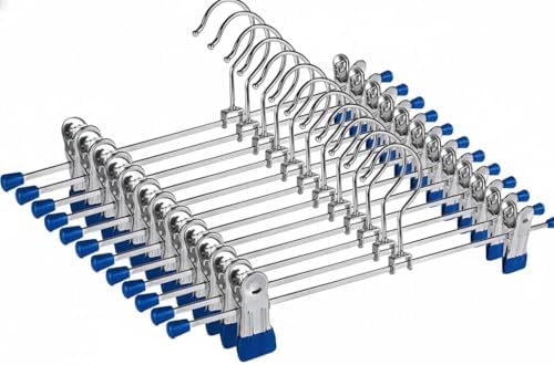5’li Metal Pantolon ve Etek Askısı – 360° Dönebilen Kancalı, Ayarlanabilir Çoklu Askı, Dolap İçi Yer Tasarruflu Elbise Askısı, Pantolon, Etek, Şal, Çorap Düzenleyici Set (30 Cm)