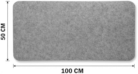 Alternative view of 100x50 cm Büyük Keçe Masa Pedi – Kaymaz Anti-Statik Bilgisayar ve Klavye Altlığı, Ofis ve Ev İçin Masa Koruyucu Mouse Pad, Geniş Çalışma Alanı Masa Paspası