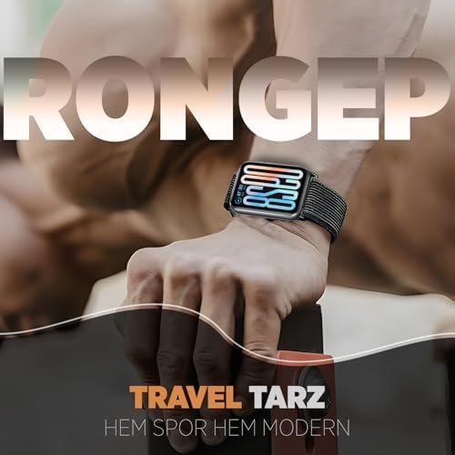 Alternative view of ile Uyumlu Travel Serisi Kordon 5/4/Mi Band 9 Pro/8 Pro için Nefes Alabilen Konforlu Tasarım Bileğe Göre Ayarlanabilen Yedek Mi Band 9 Pro Kordonu (Trail-Gri Siyah)