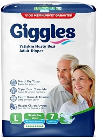 Alternative view of Giggles Yetişkin Bel Bağlamalı Hasta Bezi Large 7'li 1 Paket 7 Adet