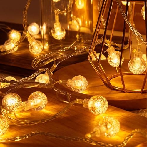 Alternative view of 5 m 28 LED Kristal Top Gün Işığı – Şeffaf Kablo – Fişli Eklemeli