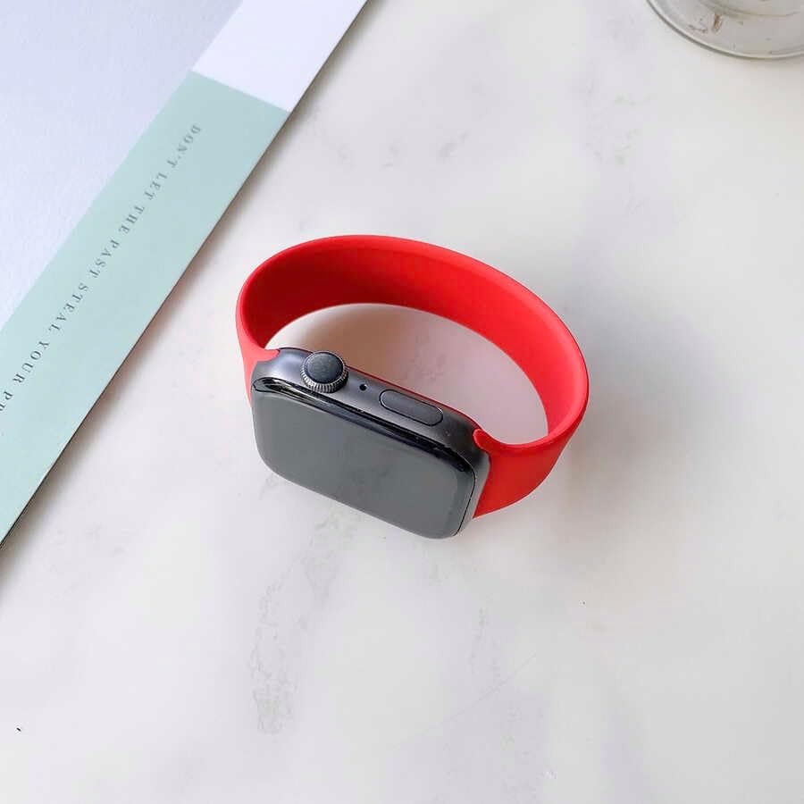 Ultra 1/2/3 49mm ile uyumlu Kordon Silikon Solo Loop Large Strap Kayış