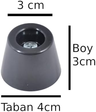 Masa Koltuk Kanepe Kitaplık Ünite Ayak Yükseltici Plastik Konik Ayak Boy 3 Cm Çap 3-4 cm